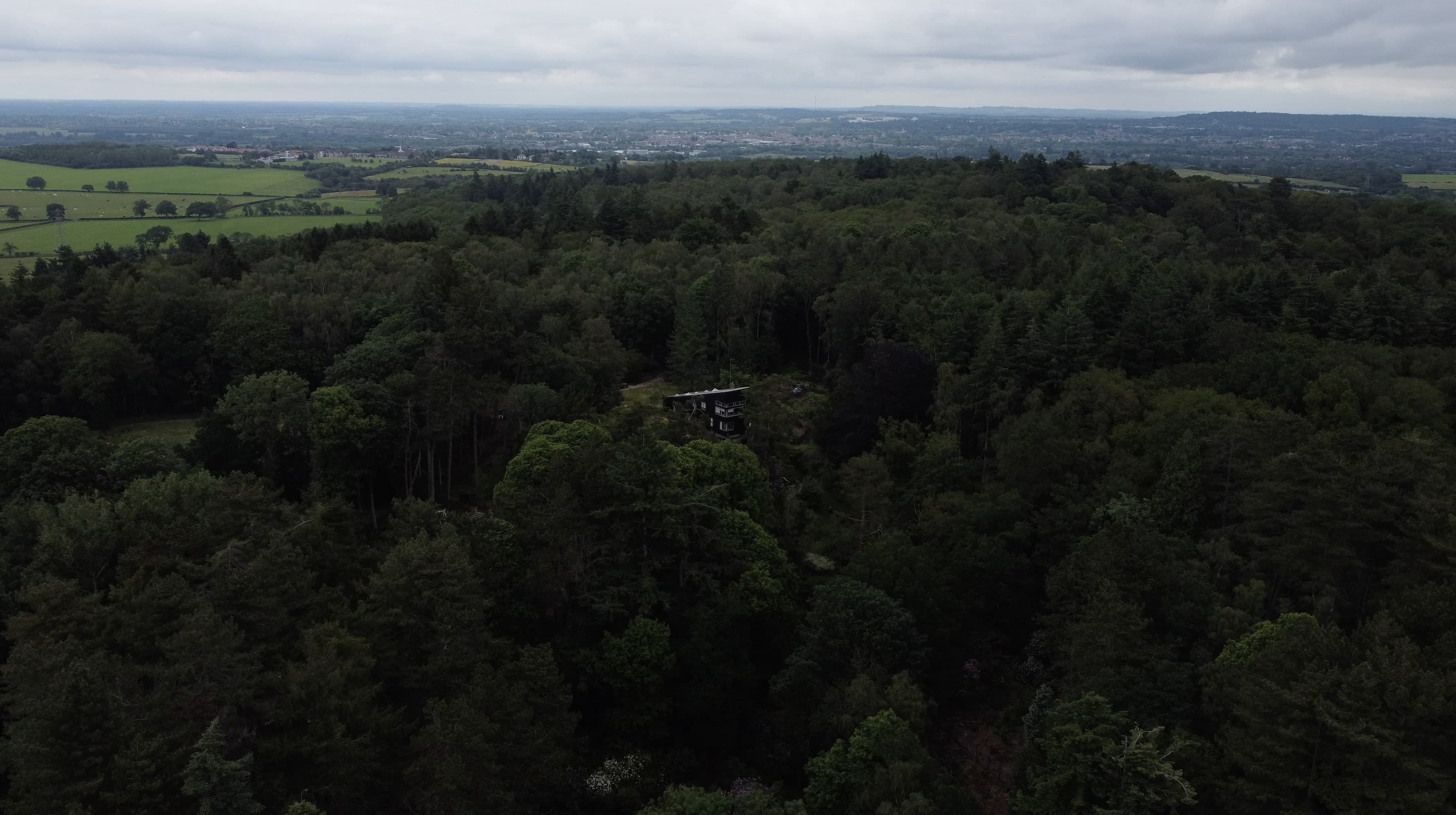 Aerial view of a residential property representing property documentation and land assessment work.